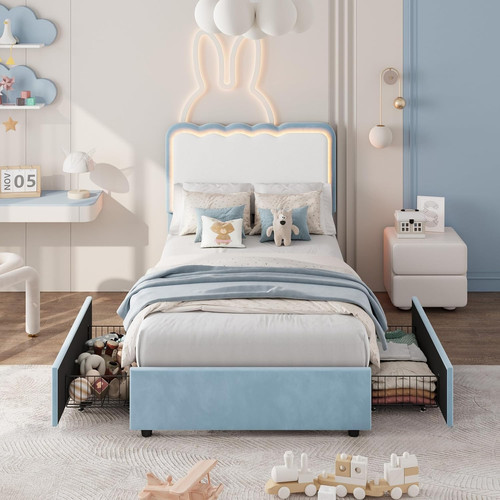 Twin led bed frame with - twin,