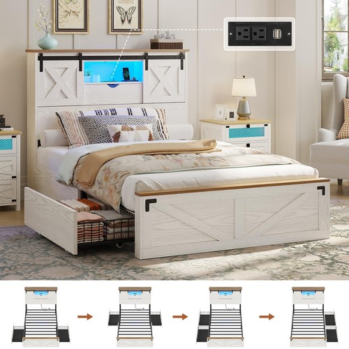 Farmhouse twin bed frame 2 - farmhouse, xl