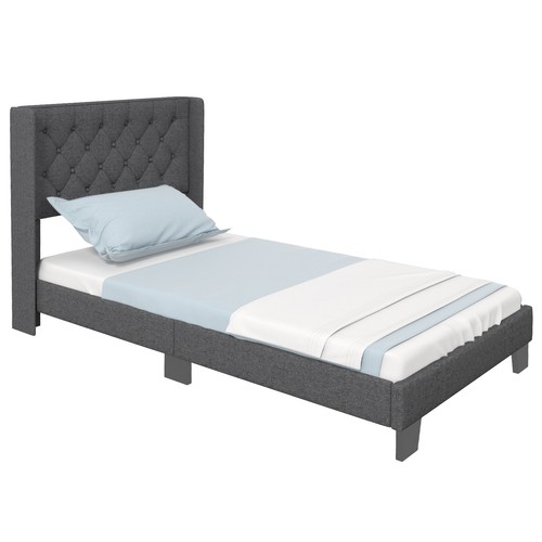 Upholstered platform bed - platform,